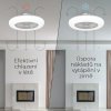 Stropní ventilátor se světlem, Callisto, bílá - chlazení v létě, úspora tepla v zimě