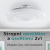 Noaton 12058WL Triton, bílá, stropní svítidlo s vestavěným ventilátorem - světlo 2v1