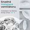 Noaton 12058WL Triton, bílá, stropní svítidlo s vestavěným ventilátorem - sítidlo a instalace