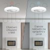 Noaton 12058WL Triton, bílá, stropní svítidlo s vestavěným ventilátorem - světlo a zimní chod