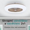 Noaton 11055GL Callisto, zlatá, stropní svítidlo s vestavěným ventilátorem - lustr 2v1