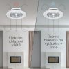 Noaton 11056GRL Vega, šedá, stropní svítidlo s vestavěným ventilátorem - lustr a zimní chod