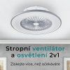 Noaton 11056GRL Vega, šedá, stropní svítidlo s vestavěným ventilátorem - lustr 2v1