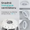 Noaton 11056GRL Vega, šedá, stropní svítidlo s vestavěným ventilátorem -světlo a instalace