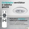 Noaton 11056GRL Vega, šedá, stropní svítidlo s vestavěným ventilátorem - světlo a dálkové ovládání