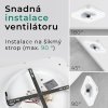 Noaton 14050WL Hovland, bílá, stropní svítidlo s vestavěným ventilátorem - instalace stropního světla