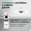 Noaton 14050WL Hovland, bílá, stropní svítidlo s vestavěným ventilátorem - dálkový ovladač
