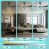 Noaton 13132BBDL Lepus, černá a tmavě hnědá, stropní svítidlo s vestavěným ventilátorem - stmívání světla