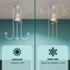 Noaton 14132WWLL Canis, bílá a světle hnědá, stropní svítidlo s vestavěným ventilátorem - světlo a zimní chod
