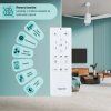 Noaton 14132WWLL Canis, bílá a světle hnědá, stropní svítidlo s vestavěným ventilátorem - lustr a dálkové ovládání