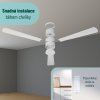 Noaton 15132WWL Zoya, bílá, stropní svítidlo s vestavěným ventilátorem - montáž světla