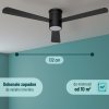 Noaton 15132BBL Zoya, černá, stropní svítidlo s vestavěným ventilátorem - rozměry světla