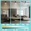Noaton 15132BDL Zoya, tamvě hnědá, stropní svítidlo s vestavěným ventilátorem - lustr a stmívání