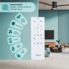 Noaton 15132BDL Zoya, tamvě hnědá, stropní svítidlo s vestavěným ventilátorem - dálkový ovladač