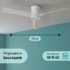 Noaton 16132WWLL Rhea, bílá a světle hnědá, stropní svítidlo s vestavěným ventilátorem - rozměry stropního světla