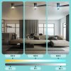 Noaton 16132BBDL Rhea, černá a tmavě hnědá, stropní svítidlo s vestavěným ventilátorem - lustr a stmívání
