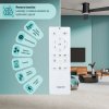 Noaton 16132BBDL Rhea, černá a tmavě hnědá, stropní svítidlo s vestavěným ventilátorem - dálkový ovladač