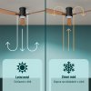 Noaton 16132BBDL Rhea, černá a tmavě hnědá, stropní svítidlo s vestavěným ventilátorem - zimní chod svítidla