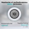 Stropní ventilátor se světlem, Callisto, černá - nastavitelná doba provozu