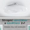 Noaton 12058W Triton, bílá, stropní ventilátor se světlem - 2v1