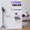 Tyčový vysavač AVC600 Deluxe má 3 způsoby nabíjení - zavěšením na držák na zdi, samostatně baterii nebo baterii spolu s tělem vysavače