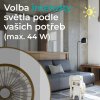 Stropní ventilátor se světlem 11056CR Vega, kávová - volba intenzity světla