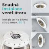 Stropní ventilátor se světlem 11056CR Vega, kávová - snadná instalace