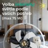 Noaton 16050B Atria, černá, stropní ventilátor se světlem