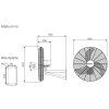 Casafan 309006 WM-W 9 Silent Power IP54, černá, nástěnný ventilátor - schéma