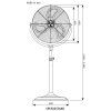 Casafan 304010 SPEED2STAND, šedá, stojanový ventilátor - schéma