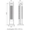 Casafan 67542 Airos Eco Tower SW, černá, sloupový ventilátor - schéma
