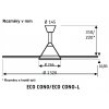 STROPNÍ VENTILÁTOR S OSVĚTLENÍM CASAFAN 413237 ECO CONO-L STŘÍBRNOŠEDÝ NEBO ČERNÝ/ČERNÝ - schéma