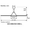 STROPNÍ VENTILÁTOR S OSVĚTLENÍM CASAFAN 413236 ECO CONO-L STŘÍBRNOŠEDÝ NEBO BÍLÝ/BÍLÝ - schéma