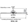 STROPNÍ VENTILÁTOR CASAFAN 518019 CLASSIC ROYAL DUB NEBO OŘECH/BÍLÝ - schéma