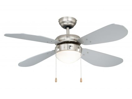 AireRyder FN43332 Classic, strieborná, stropný ventilátor so svetlom