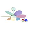 Sulion 075165 Rainbow Colour, rôznofarebné a pastelová, stropný ventilátor so svetlom