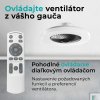 Noaton 12058B Triton, čierna, stropný ventilátor so svetlom - diaľkové ovládanie