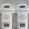 Noaton 11045B Polaris, čierna, stropný ventilátor so svetlom -spätný chod