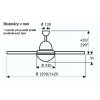 CasaFan 9314253 Libeccio, čerešňa, javor, wenge a borovice, stropný ventilátor - schéma