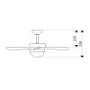AireRyder FN43311 Classic, biela, stropný ventilátor so svetlom - schéma