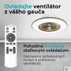 Stropný ventilátor so svetlom, 11056CR Vega, kávovohnedá - dálkové ovladanie