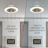 Stropný ventilátor so svetlom, 11056CR Vega, kávovohnedá - zpetný chod