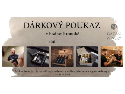 Dárkový poukaz v hodnotě 1000,-Kč