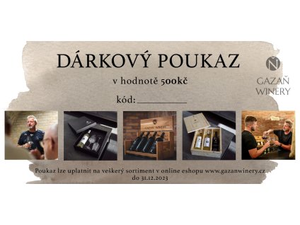 Dárkový poukaz v hodnotě 500,-Kč