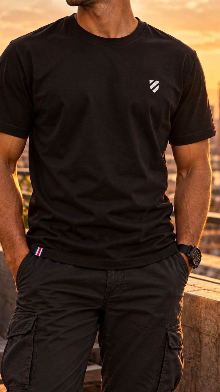GZD Shield Tee Black – Classic Fit