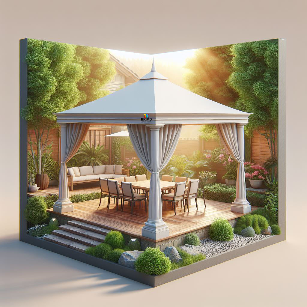 gazebo a fisarmonica 6x3