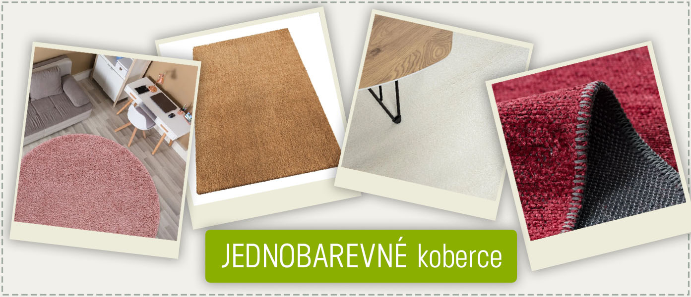 Jednobarevné koberce na GAZU.cz