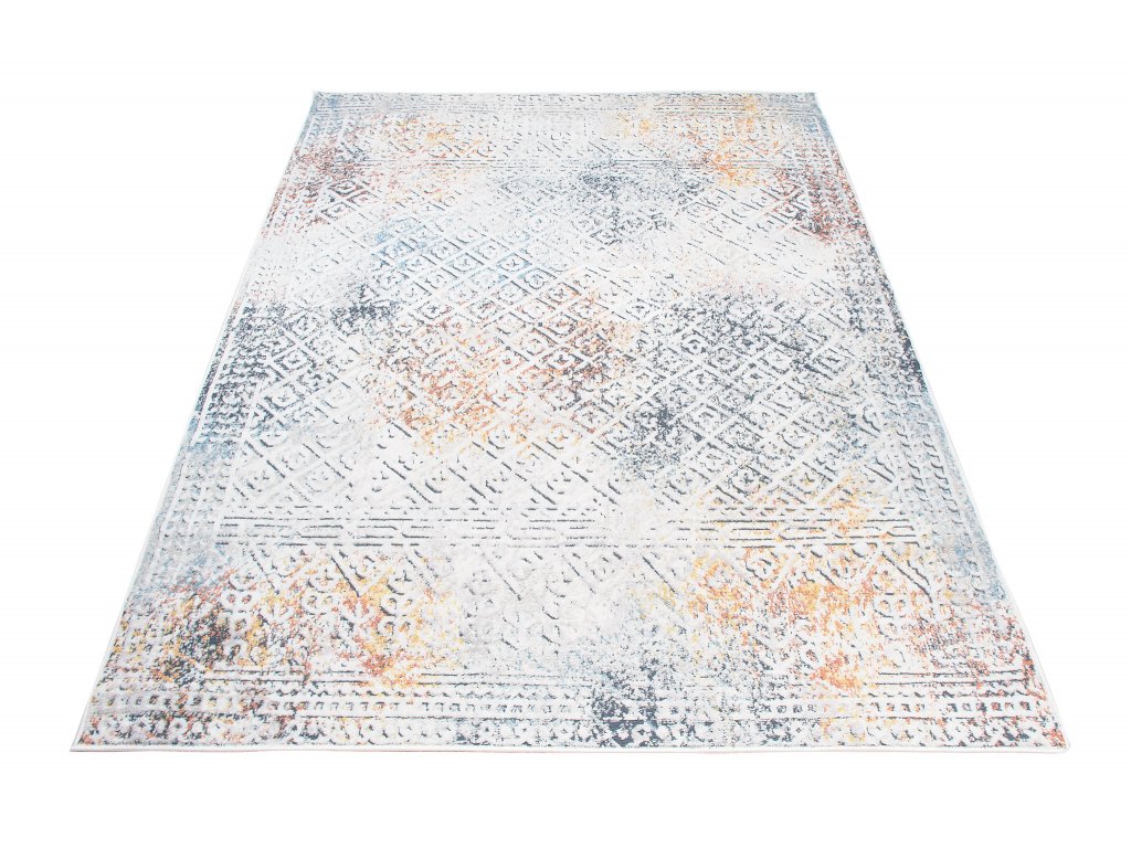 Moderní koberec DAKOTA - tvary 1 - šedý