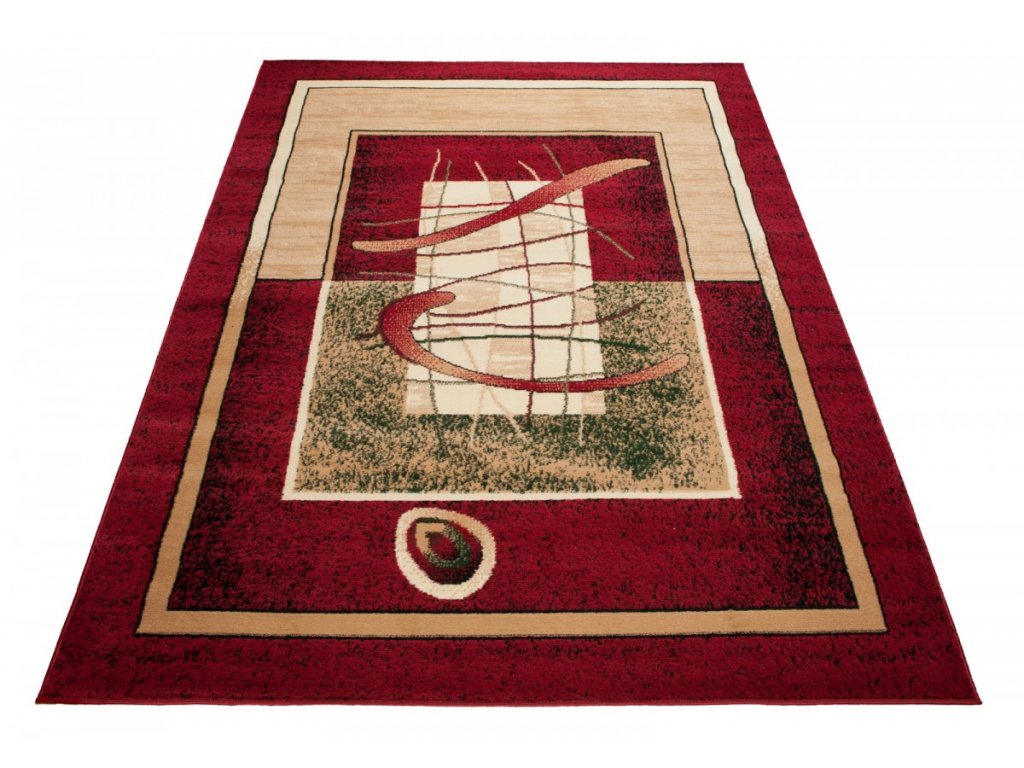 Moderní koberec Atlas - obrazce 1 - červený