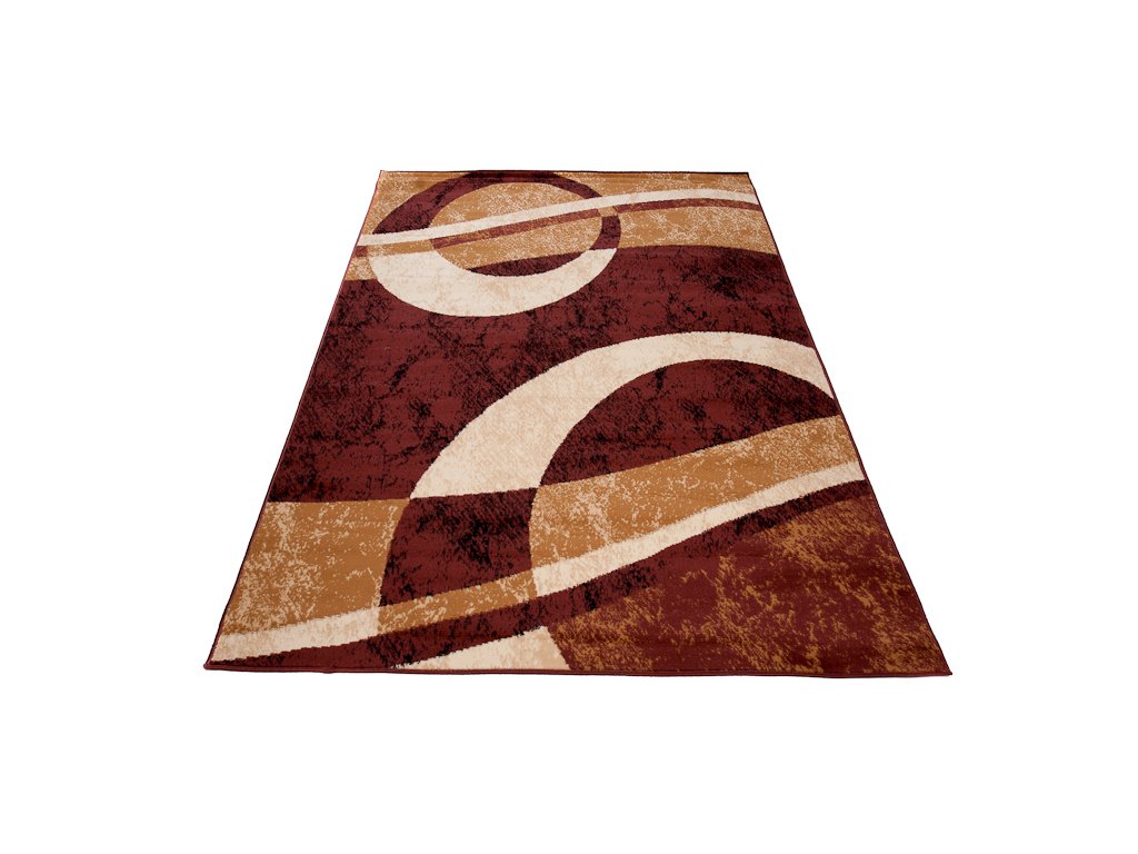 Moderní koberec Tap - vlnky 4 - hnědý